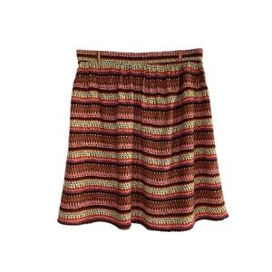 Mossimo Striped Print Elastic Back A-Line Skirt